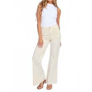 DEAR JOHN fiona wide leg high rise jeans in wheat